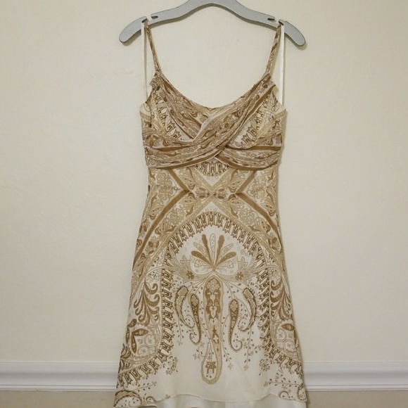 White House Black Market Dresses & Skirts - WHBM 100% silk paisley print midi dress